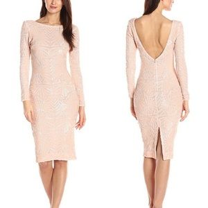 Dress The Population Emery sequin dress - peach-nude